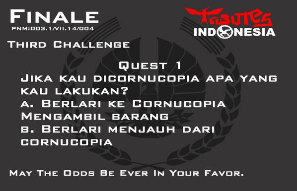 TributesID's tweet image. Quest 1: What will You Choose? #TIDHungerGames #FG