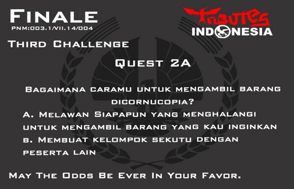 TributesID's tweet image. Quest 2A #TIDHungerGames #FG