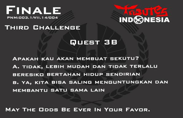 TributesID's tweet image. Quest 3B #TIDHungerGames #FG