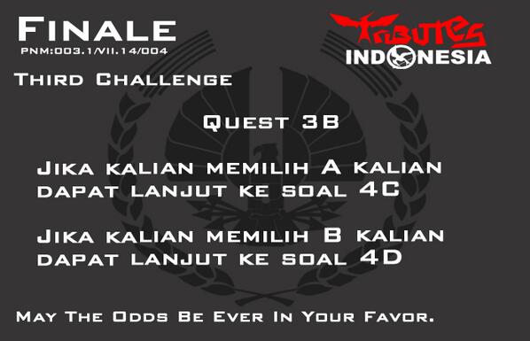TributesID's tweet image. Jawaban Quest 3B #TIDHungerGames #FG