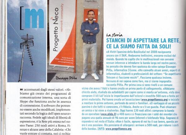 ProgettoNeco's tweet photo. Si parla di noi su Millionaire, il mensile di business più letto d'Italia. http://t.co/6EKap4fQ9p