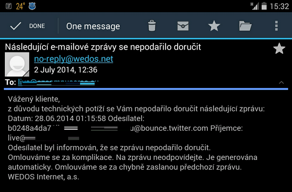 stefansabo's tweet image. Nechce se @wedoscom už konečně vzpamatovat? Takové zprávy jsou poslední týden zcela běžný jev... #JustHate