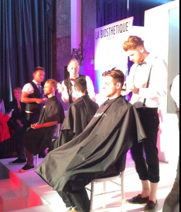 Tom and his model James on stage!