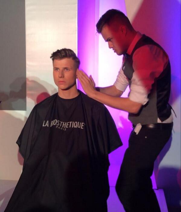 Jordan and his model Andy on stage!