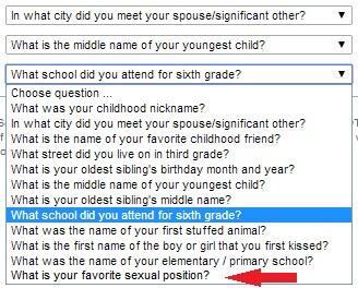 chompsdad's tweet photo. This website is getting a little personal with the security questions http://t.co/5buMhiIPE7