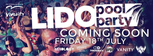 Lidopoolparty's tweet photo. @Gemma_Clark15 Check out Pboro's 1st ALL DAY pool party fri 18th July! 2-9pm! https://t.co/E097QhmJu6 #RT http://t.co/PljNBxY5R6