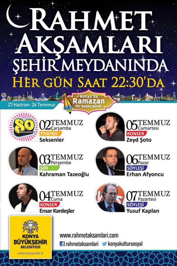 Rahmet Akşamları Programımız...