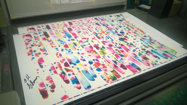 GrandImageKate's tweet image. press check for major retailer @habletextiles looking good!