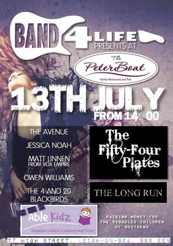 jnoahmorgan's tweet image. Playing this on the 13th July with my band. 6pm, free but donations go to able kidz charity! #music #southend