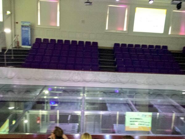 davidcollom's tweet image. #leedsdevops conference room above a datacenter with glass roof... Is an all new experience #coolvenue #leeds #devops