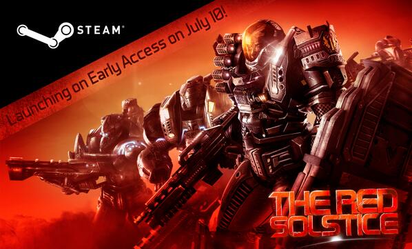 TheRedSolstice's tweet image. It's official: The Red Solstice is bringing sci-fi 8-player co-op action to Steam Early Access on July 10! Pew pew!