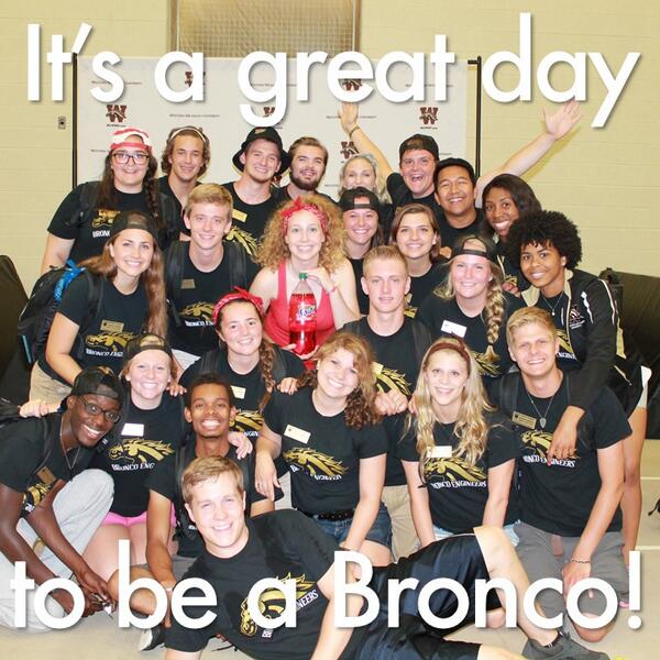 wmualumni's tweet photo. Happy Western Wednesday Broncos! Huge shoutout and thanks to @wmuorientation for the work they've done. http://t.co/pDp83QGXyj