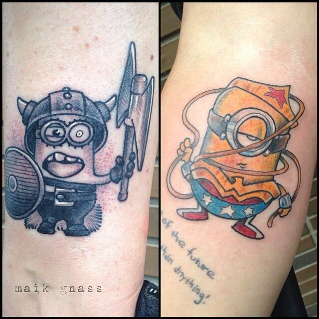 FYeahTattoos.com — Firefighter Minion tattooed by Aran Campas from...