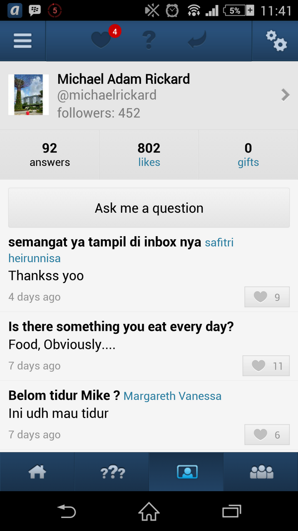 michaeladamrick's tweet photo. Follow ask.fm ku Yooo @ michaelrickard.         Yang lain FAKEEEE!!! http://t.co/peVGo6fuOe