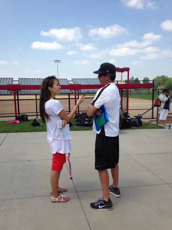 triplecrownspts's tweet photo. Colorado Styxx Head Coach Joe Lembeck being interviewed by @denverpost at #TCFireworks #TeamFastPitch @coachpablosev http://t.co/BUerxPfI6L