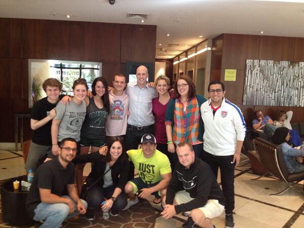 GrantWahl's tweet photo. Enjoyed working with a talented group of Ohio U. journalism students/grads at World Cup. Good luck everyone! http://t.co/M36izd9jZN