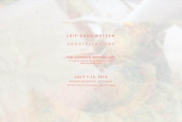 ounceltd's tweet photo. Go See The Art Of Every (@everyyreve) - Constellations - Live In Durham, North Carolina At @TheCarrack July 1 - 12 http://t.co/TX0yzStAFQ