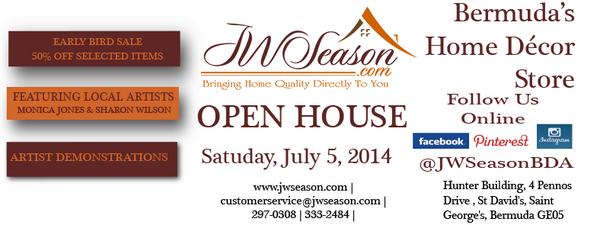EventsBermuda's tweet photo. @JWSeasonBDA – Home Dècor Open House – July 5, 2014 #Bermuda http://t.co/LUSf9gYmGn http://t.co/TuZCdJkIk1