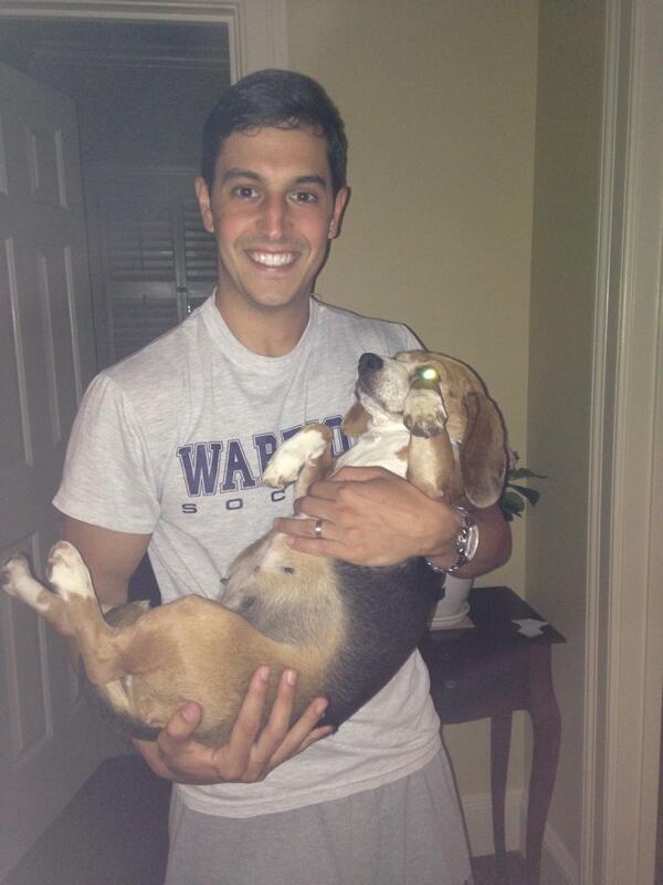 The lucky guy, with my pal Eve!!!!