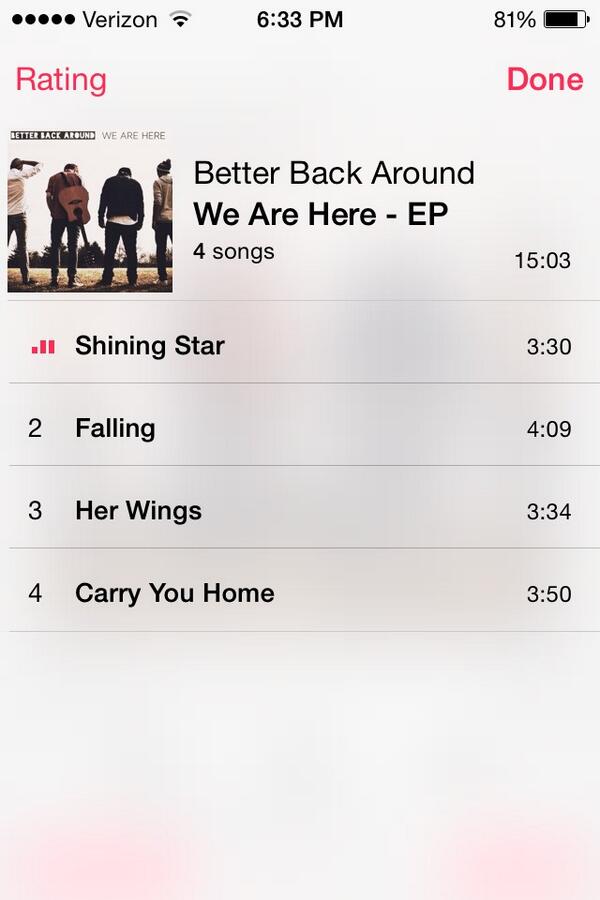 Better Back Around (@bba_music) on Twitter photo “<a href="/LizDeepDown/">Liz Peterson</a>: This EP gives me life it's so good 🙌 Go buy it if you don't have it. <a href="/BBA_music/">Better Back Around</a> ”
MUCH Love “<a href="/LizDeepDown/">Liz Peterson</a>: This EP gives me life it's so good 🙌 Go buy it if you don't have it. <a href="/BBA_music/">Better Back Around</a> ”
MUCH Love
