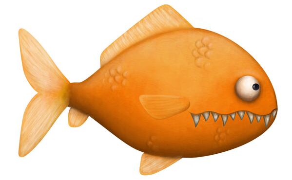 Tatterhood's tweet photo. ...and the original goldfish was, uh...just too...well, the goldfish was giving the shark a run for their money. http://t.co/Th3jwnjDR0