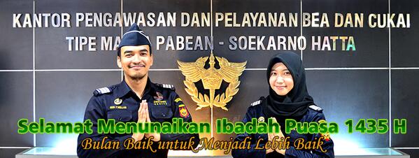 bcsoetta's tweet photo. Selamat menunaikan Ibadah Puasa 1435 H :-) @BC_PasarBaru @armedbc @BeaCukai_Priok @BCTemas @beacukaikudus http://t.co/KRDLiiZs7e
