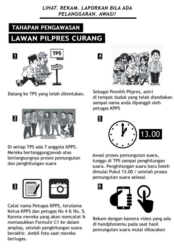 lawanPcurang's tweet photo. Tiap individu bisa ikut mengawasi proses pengambilan suara di TPS. Gak perlu jd saksi partai. #lawanpilprescurang http://t.co/geds5hQhr1