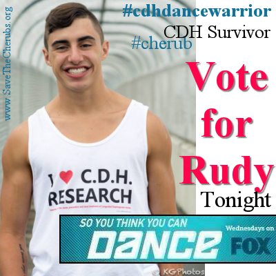 teckiemom's tweet photo. #SYTYCD200 is where @cherubs #CDH survivor @Dance11Rudy shows how good he is & how strong our #CDHWarriors are!! http://t.co/OR9UW1L8gY