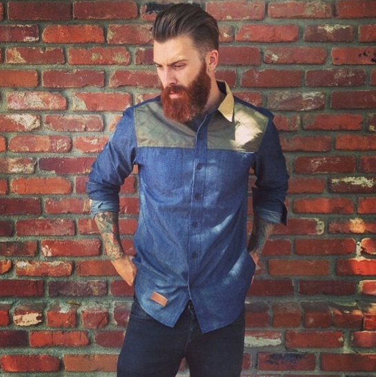 MHRSBrand's tweet photo. .@levistocke enjoying his new #mhrs Soldiery Woven Chambray. #streetwear #menswear #japan #mhrsmovement http://t.co/EYCXIR5EoK