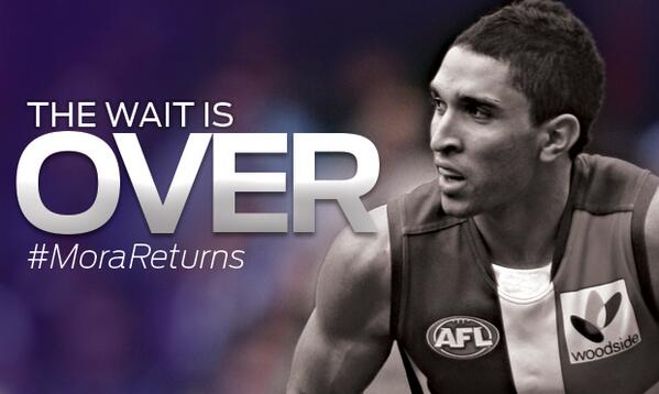 matt_pavlich's tweet photo. Great news isn't it!! “@Fremantle_FC: The wait is over for Morabito - Full story http://t.co/xaPlN4M4rX #MoraReturns http://t.co/9ZpY4v3ils”