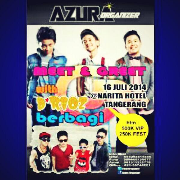 oh yaa jgn lupa hadir yaa superioz cc: <a href="/CJRisCJR/">CJR</a> <a href="/Drioz_Official/">D*RIOZ band</a>