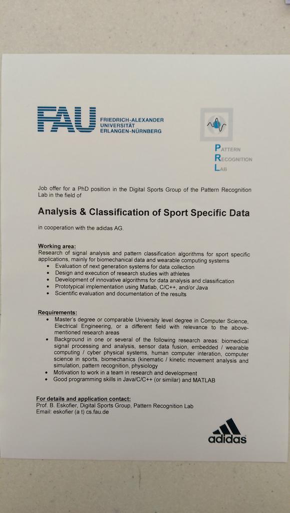 ecss2014's tweet photo. Another PhD position .. more info at the information desk http://t.co/yuV3RePYe5
