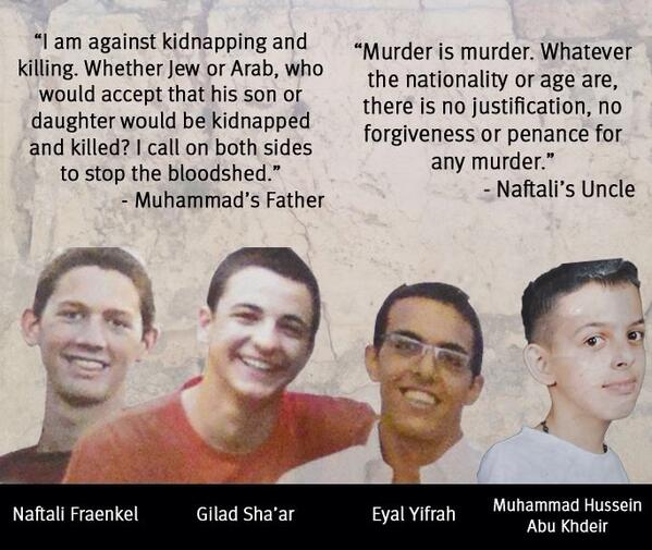 lsarsour's tweet photo. Beautiful words from Abukhdair father and Naftali's uncle. #Israel #Palestine http://t.co/YM9DSd30fg