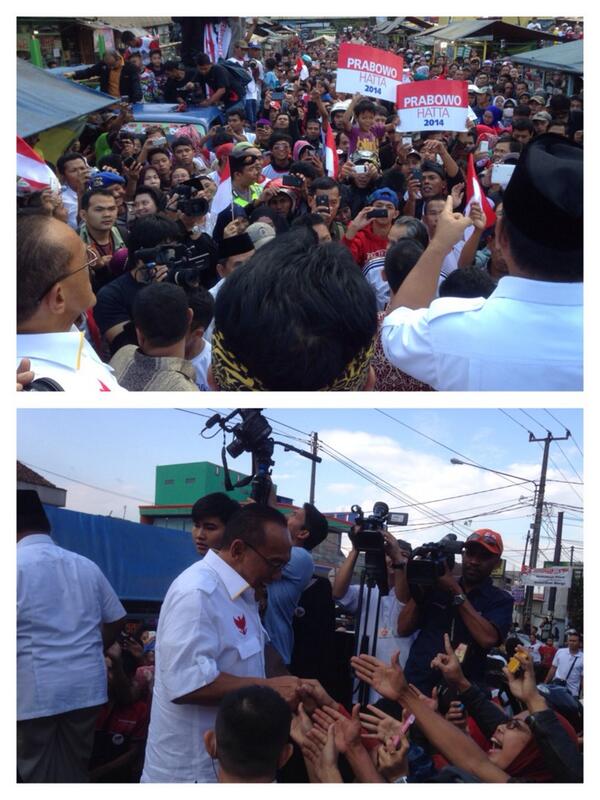 OSD_SIDOARJO's tweet photo. Oh, gundek RT @aburizalbakrie: Bersama @Prabowo08 menyapa masyarakat Ciparay di Terminal Ciparay, Kabupaten Bandung. http://t.co/85UdJZ4BVP