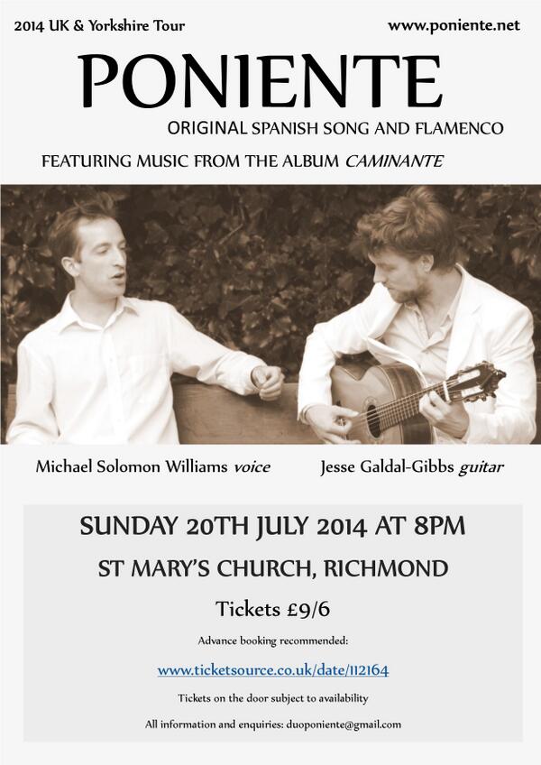 ponienteduo's tweet image. Richmond concert as part of Yorks Tour - Sunday 20th @NorthYorksNews @NORTHYORKSHIRE @RichmondYorks @YorkshireMusic1