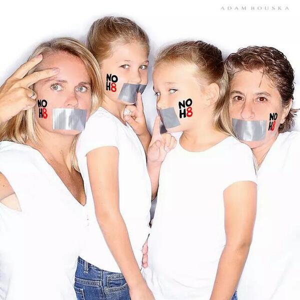 physed3's tweet photo. #NOH8- Please keep my family in your thoughts as the Florida Courts will be deciding if our Marriage is Legal! http://t.co/D7mZGoogD7