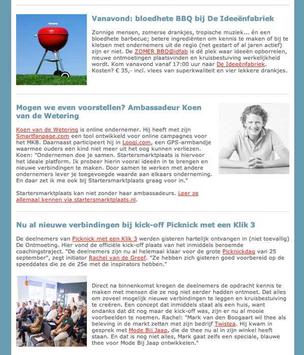 Startersmarktpl's tweet photo. De nieuwsbrief van #Startersmarktplaats is zojuist verzonden. Gemist? Bekijk de online versie: http://t.co/lxqXoNNJZb http://t.co/lT5pcOu6xg