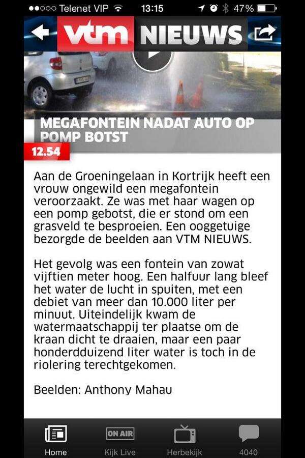 Het gaat goed de ronde mijn video op social media #vtmnieuws #4040 #HLN #kortrijk #nieuwsblad #FocusWTV #vrtjournaal