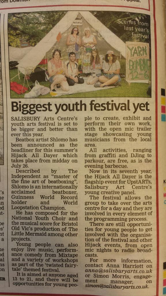 Great write up by <a href="/journalupdate/">Salisbury Journal</a> for the All Dayer featuring the awesome <a href="/Shlomo/">Pls use @SKShlomo</a>  and hilarious <a href="/ukmixtape/">Mixtape_music_uk</a>!