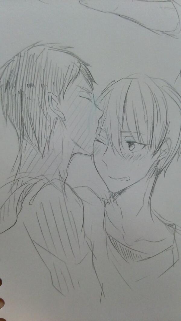 青黄ー!【@na_chipara】リクありがとうー( ˘ω˘ )
 #RTしてくれた人にシャーペン落書きイラストを描く 