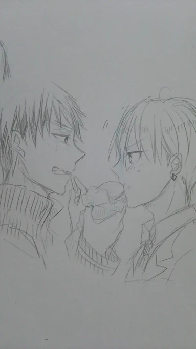 火黄!【@k1ka_68】かがみん難しすぎかーーーーリクありがとう( ˘ω˘ )
 #RTしてくれた人にシャーペン落書きイラストを描く 