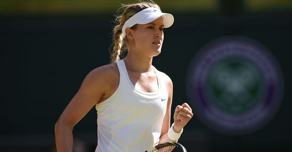 theScore's tweet photo. Eugenie Bouchard has advanced to the Wimbledon final. http://t.co/RQio8ReNIU http://t.co/D7RIrnwYon