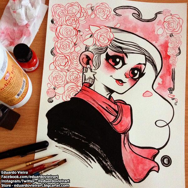 Warm up this morning! I definitely loved these ecoline inks! :)

http://t.co/mzFtl30yM1
http://t.co/TNNz2YU90w 