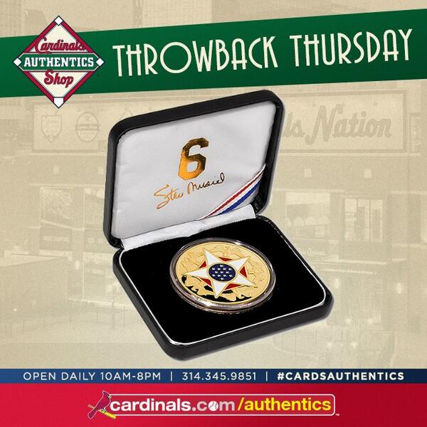 Cardinals's tweet photo. #TBT Musial was awarded the Presidential Medal of Freedom in Feb 2011. Commemorative version at #CardsAuthentics! http://t.co/yQFepVyOiz