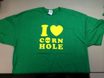 I [heart] cornhole t-shirt