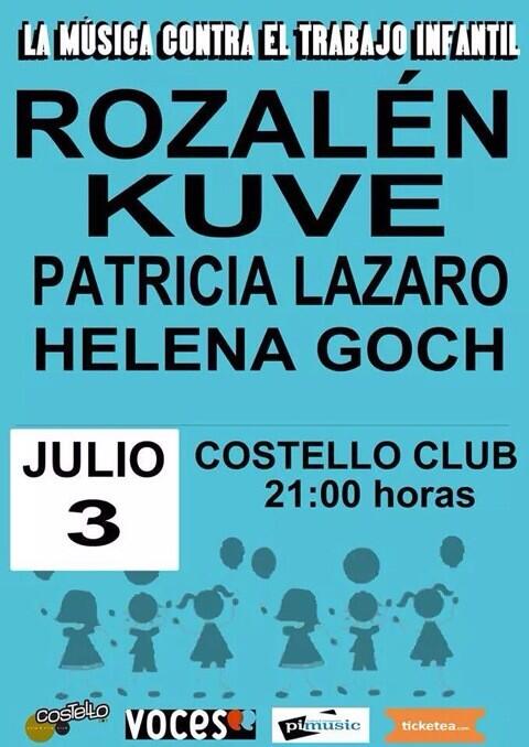 CostelloClubMad's tweet image. #ElSubterráneo arranca con @PiMusic_ y @RozalenMusic @KUVEMUSIC @lazaropatr y @Helena_Goch por una buena causa!