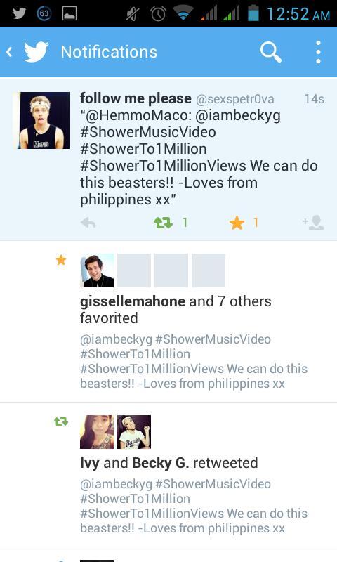HemmoMaco's tweet photo. OMG @iambeckyg #ShowerMusicVideo  <3 Watch it!! #ShowerTo1Million!!! http://t.co/ceQKwXTcgU