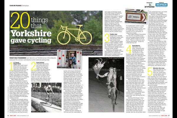 cyclingweekly's tweet photo. What has Yorkshire ever given cycling? This is what.... in this week's CW magazine http://t.co/6jxLM8QMik