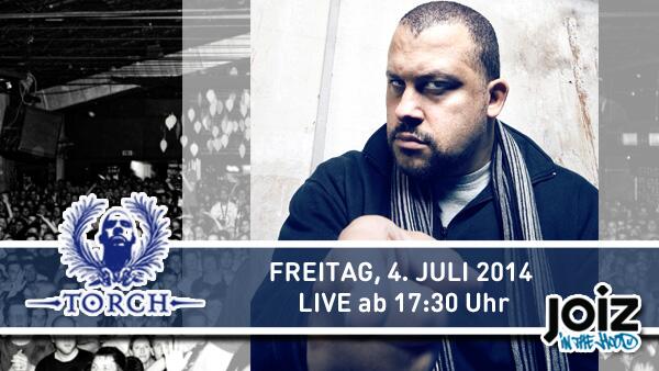 Morgen, 17h30 bei <a href="/hoodjoiz/">joizinthehood</a>: Rap-Philosoph #Torch mit Live-Performance!  Infos: bit.ly/jih_TORCH #joizinthehood