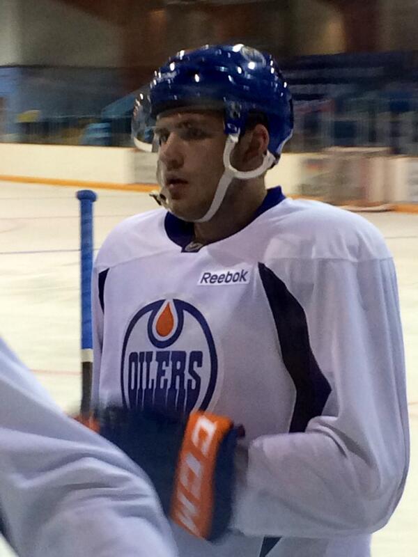 TomGazzola's tweet photo. First look at Leon Draisaitl in Oilers silks. http://t.co/Xiz2pUoLEl